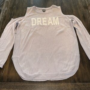 🟣 SOHO STREET NY&CO OPEN SHOULDER DREAM SWEATER SIZE MEDIUM